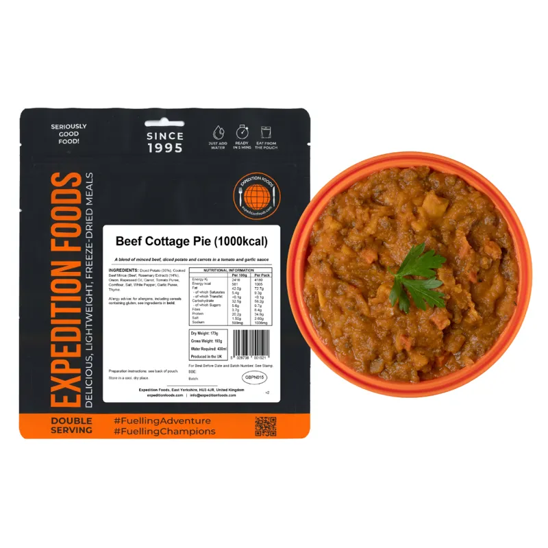 Expedition Foods Beef Cottage Pie - 1000kcal-2